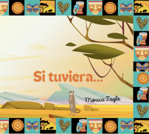 Portada del libro de tela para bebés “Si tuviera…” con ilustraciones de animales de la selva