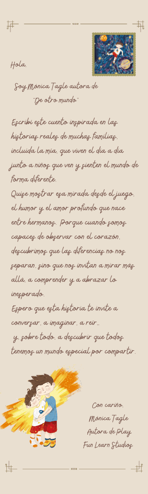 Carta de Mónica Tagle, autora del libro De Otro Mundo
