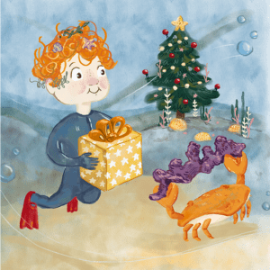 Cuento infantil navideño ilustrado Navidad bajo el mar