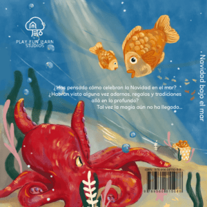 Detalle ilustraciones Navidad bajo el mar libro infantil